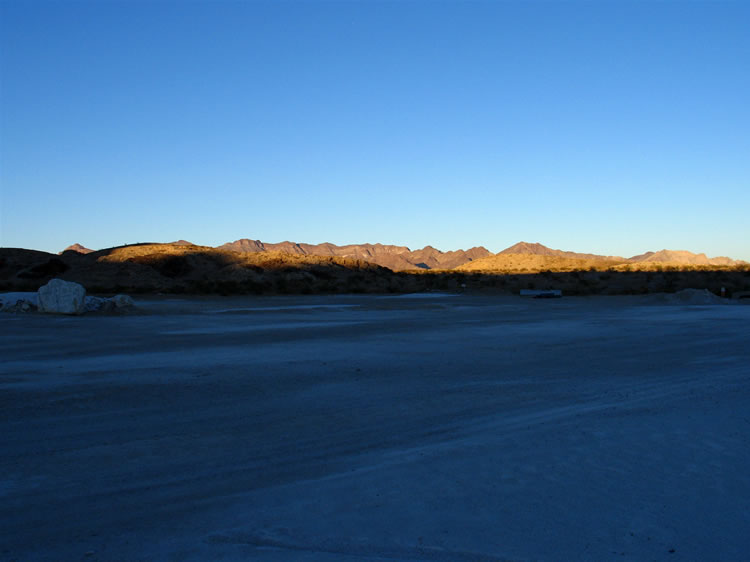 Finally, just at sunset, we arrive at our evening campsite.