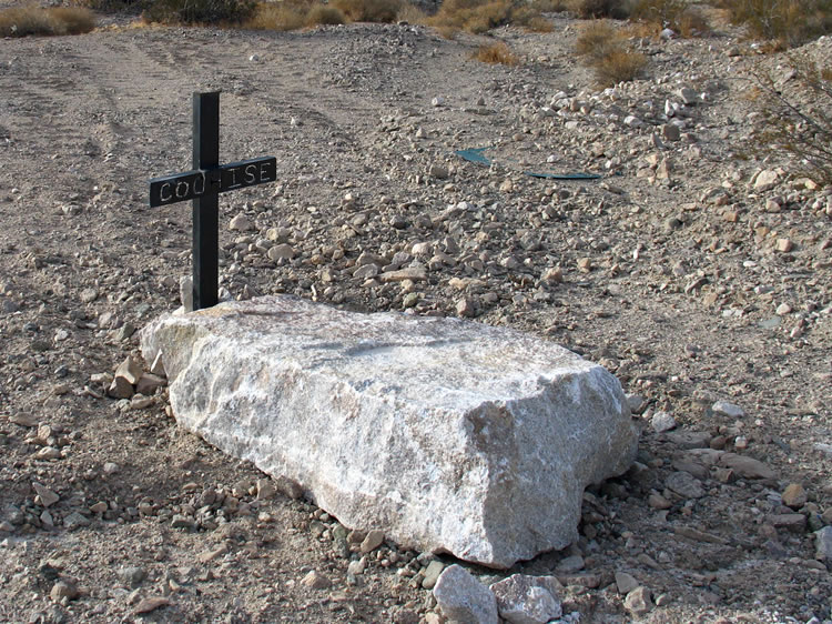 This isn't the resting place of the last person to taste Howard's burritos.  In fact, it's the grave of Cochise, the beloved pet dog of one of the miners.