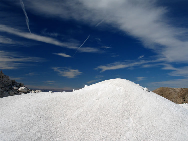 A "snow drift" of pure calcium carbonate.