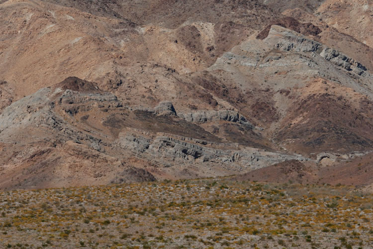 The fold's a lot easier to see in this telephoto view.  At Amboy we bid adieu to Howard but not before we plan out another adventure.  This should be a good one.  Keep your eye open for The Quest for the Golden Cycle!  The following photos are of some of the rocks from the White Cap that we brought home and polished.