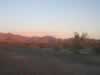 Looking east toward the McCoy Mountains at sunset. (37kb)