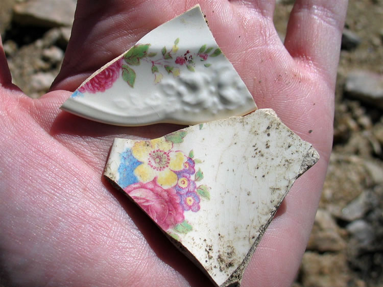 Some pottery fragments.