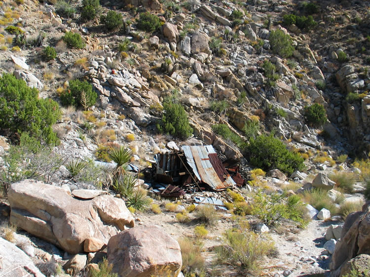 Here are a couple of views back down at the cabin from near the tunnel.