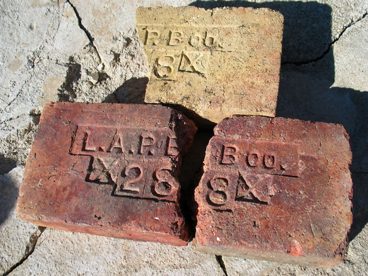 A few bricks from around the machinery pad.