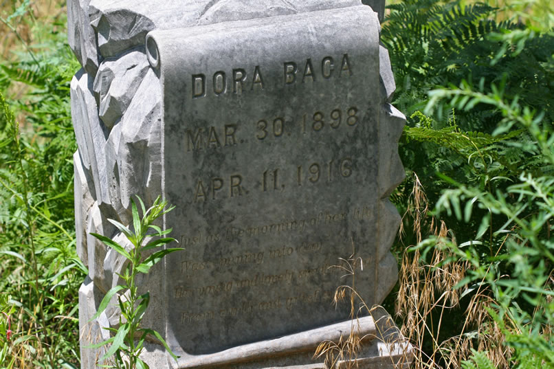 Dora Baca - Mar. 30, 1898 to Apr. 11, 1916
