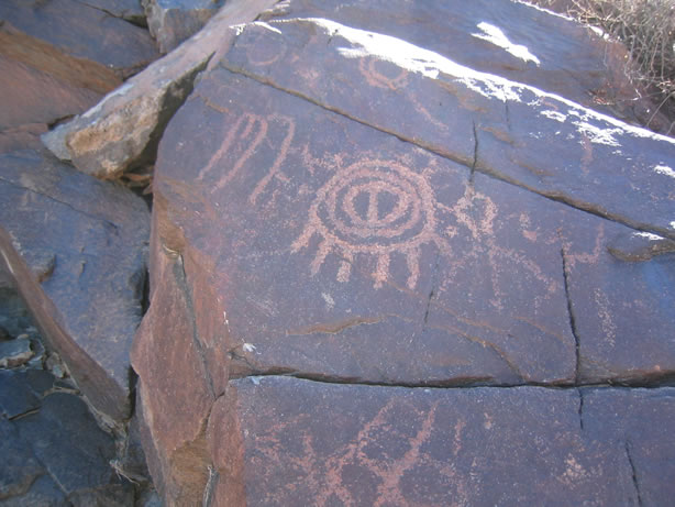 Samples of the petroglyphs from Mule Tank.