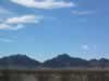 Approaching the Mule Mountains from Blythe. (24kb)