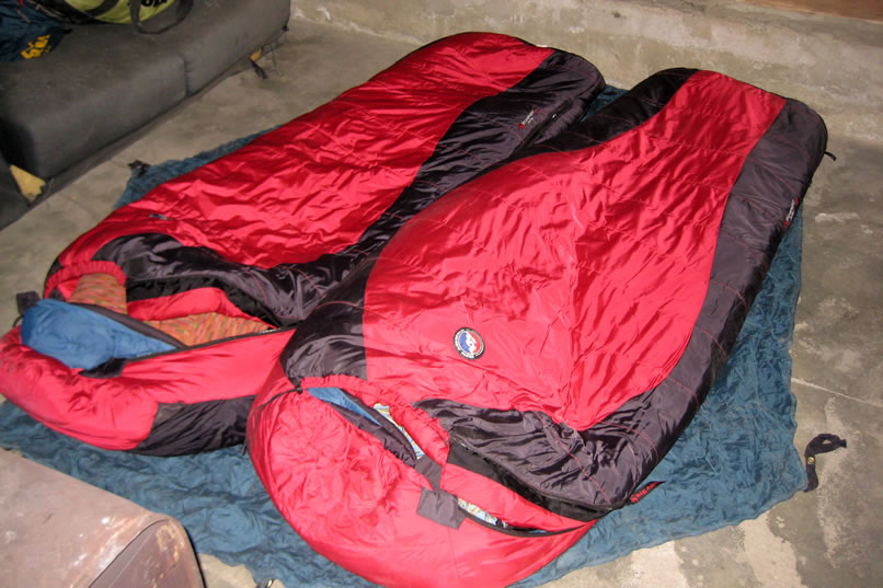 Our sleeping bags are laid out on the floor on top of our air mattresses and we're hoping that we won't be joined by any furry little critters tonight!