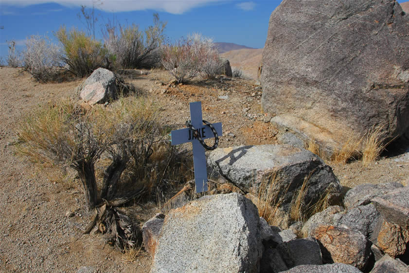 We're guessing from the collar that Jake was a beloved pet that's got a wonderful resting place.