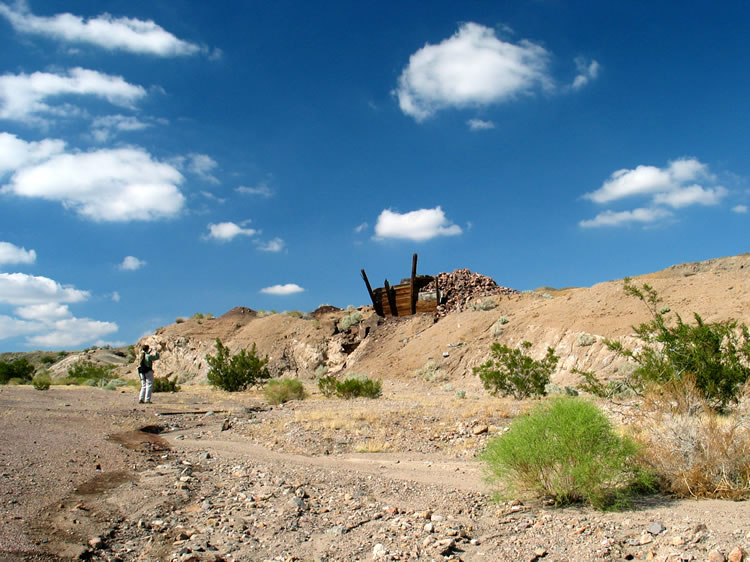 What's left of the ore loading chute.