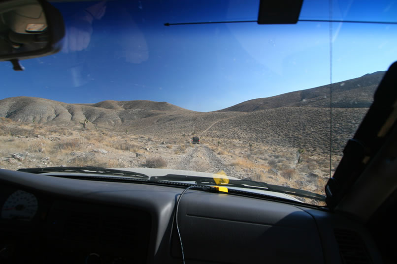 Don't let this nice stretch fool you.  Rocks, bushes growing in the middle of the road and deep ravines that find us dragging our rear bumpers make this a road that only Dezdan in his Jeep Rubicon can love!