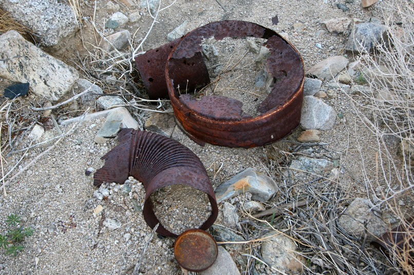 There's plenty of debris around here to support the idea that this was used as a habitation site for several years.