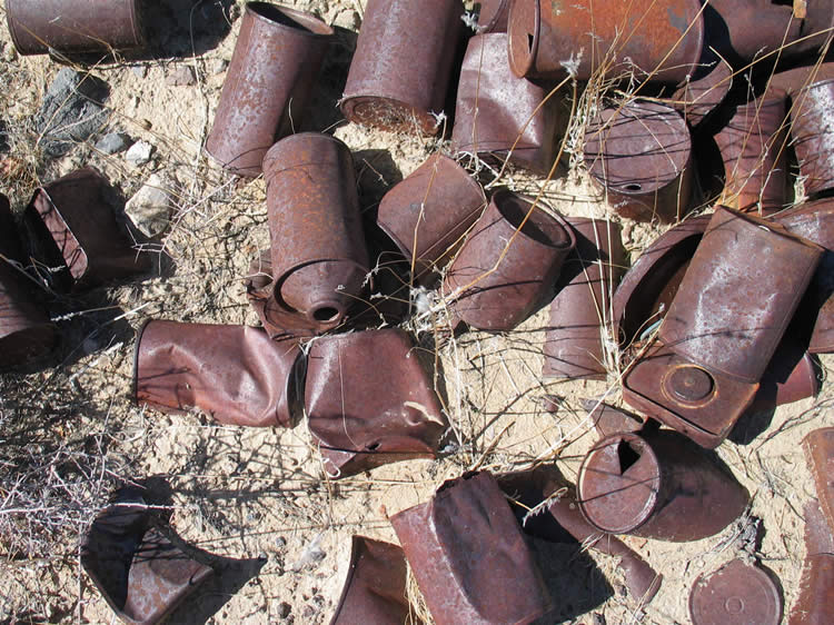 A cone top beer can is visible in the middle of the photo.  These were first produced in 1936 and continued in production until the late 1950's.