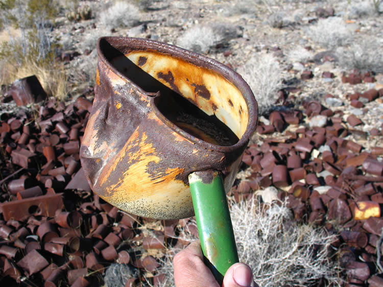 A colorful old pot.