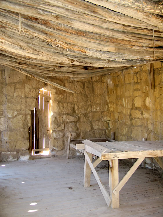 A view of the interior.  All of the furniture is original to the structure.
