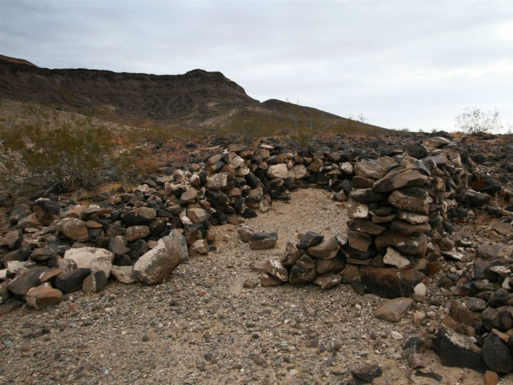 Once back at the truck we take it up toward the main part of the Paul Mine.  The road, however, is no longer passable all the way and we park at this old rock foundation and prepare to hike up the the mine.