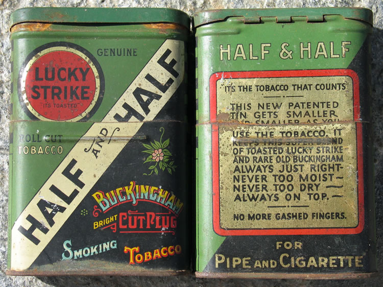 As it says on the back, it makes it easier to get at the tobacco if you collapse the tin as you use the product.  "No More Gashed Fingers" was their slogan!