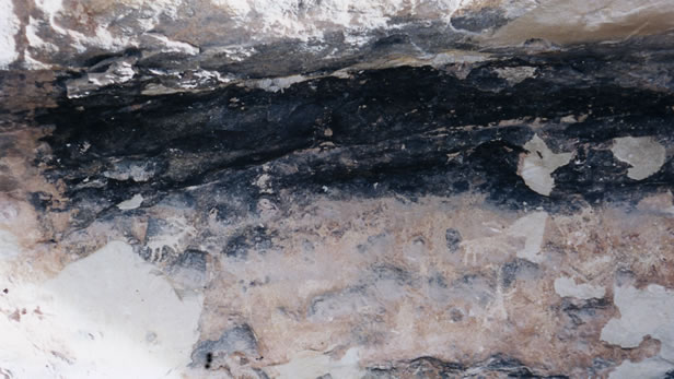 In an alcove on the north canyon wall was an area of petroglyphs.  