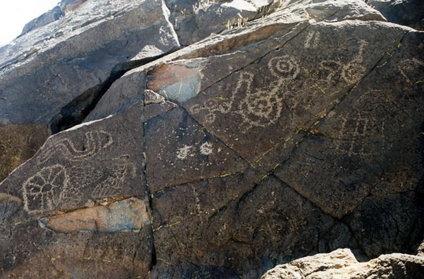 These petroglyphs are said to represent a depiction of what the shaman saw in his vision quest.