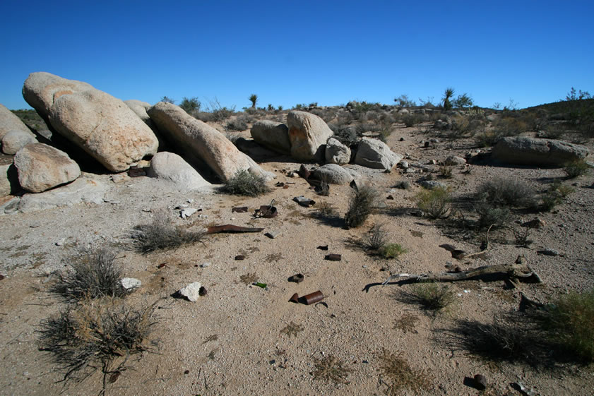 The area around this little boulder jumble produces several nice finds.