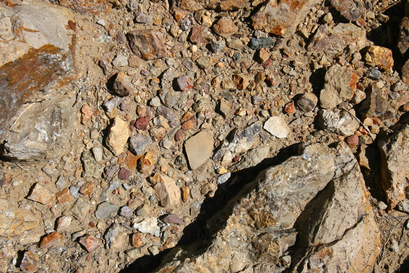 Near the petroglyphs are some pottery pieces.