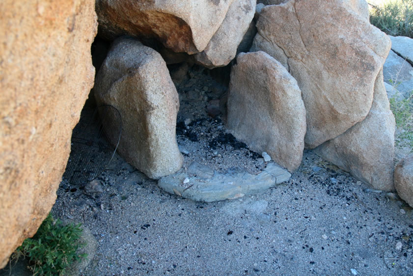 Adjacent to the inscriptions is a nice fireplace.  This spot was obviously a favored campsite in the past and still is today.