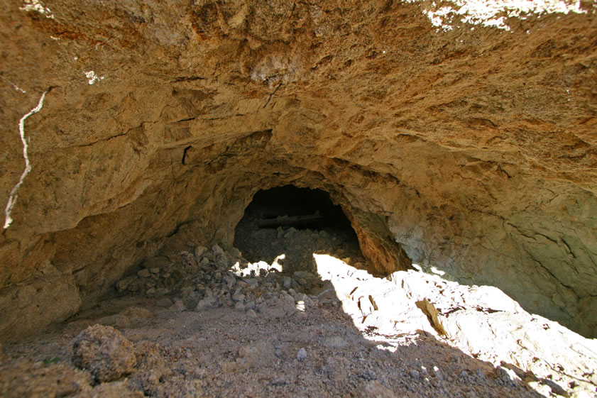 As we near the cistern again, we find the remains of a tunnel that appears to have been dug in an attempt to increase the water flow.