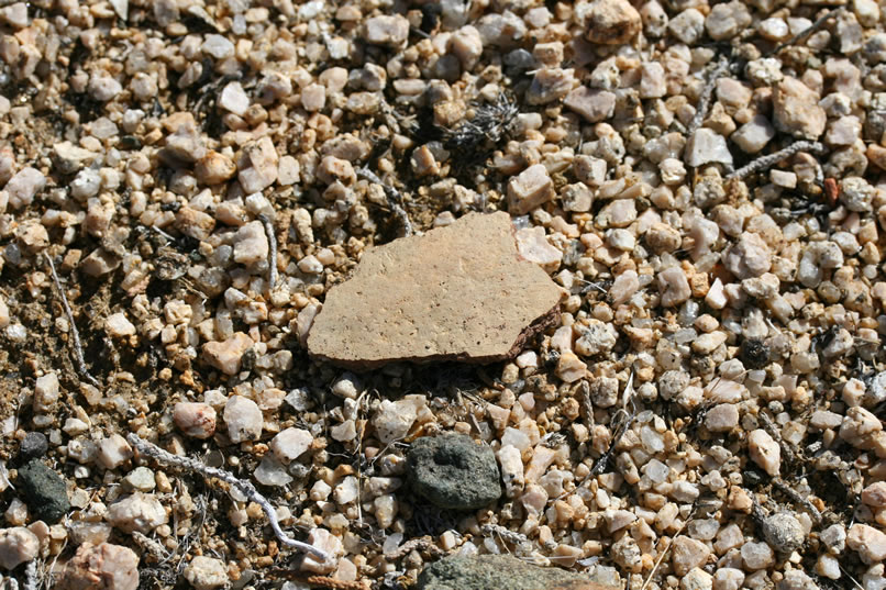 Soon after our encounter with the present we're again yanked into the past with the discovery of a few more pottery sherds.