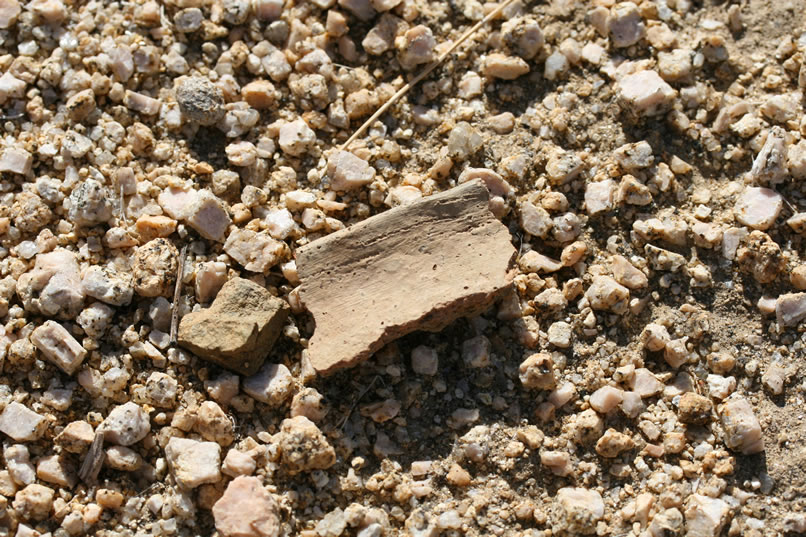 This piece is a portion of what would have been the lip of an olla or bowl.