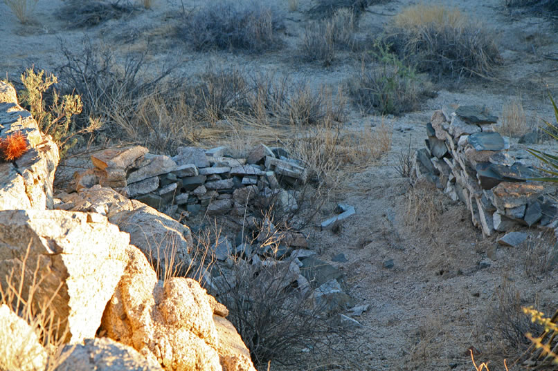 Here's a view looking down through the structure to the wash below.