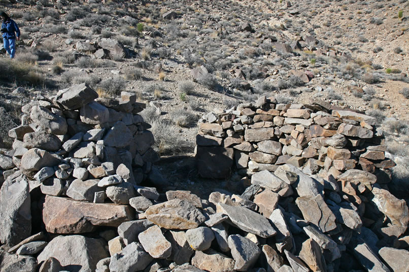 Here's another view of the stacked stone foundation.