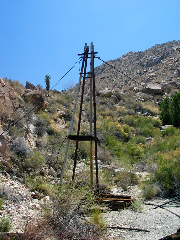 It appears that this structure, which sits atop the well shaft, might at one time had a windmill to pump the water.