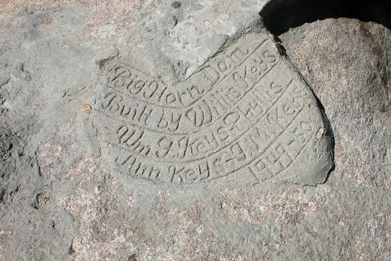 Keys was quite a craftsman and took pleasure in inscribing his name, and those of his family, at the top of the new addition.