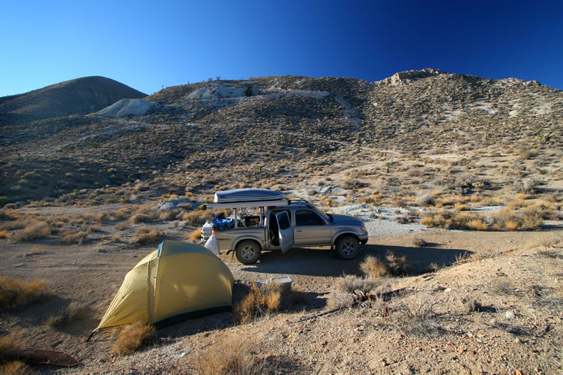 We put up our tent instead of sleeping in the bed of the truck but still did a lot of shivering.