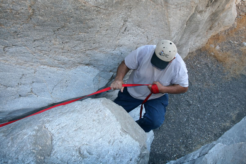 Bill's strength makes the climb up look easy.