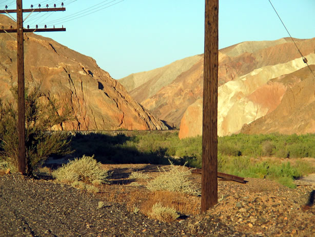 Following the Union Pacific tracks through Afton Canyon.
