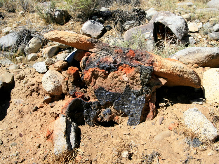 You can still easily see the slag covering the fire clay.