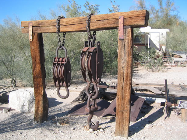 Big pulleys used in the mines.