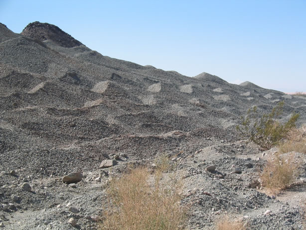 Tailings from the mine.