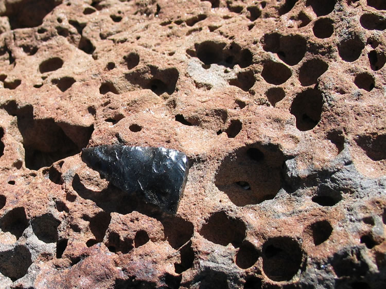 Nearby is a partial projectile point.