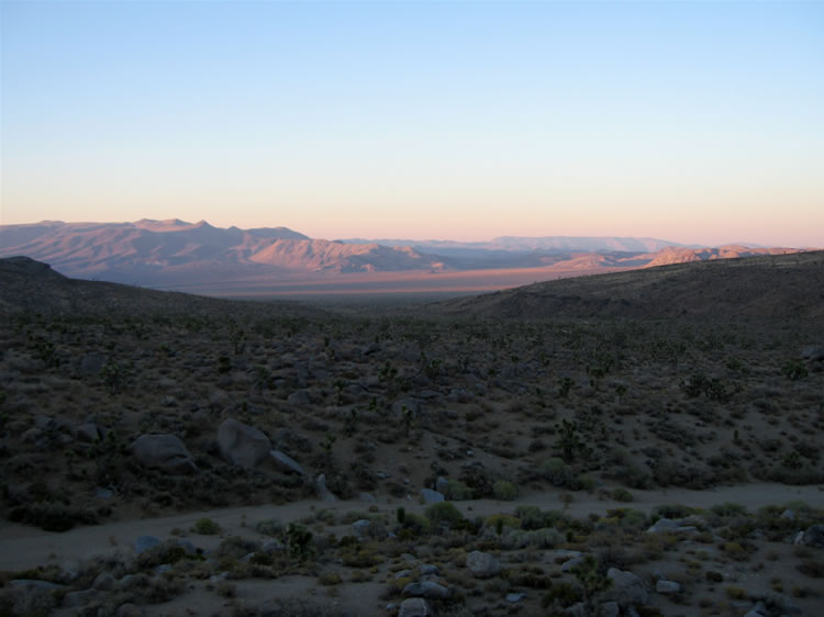 A view east toward Panamint Springs and Death Valley.