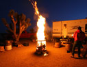 campfire at Mojave Desert Outpost