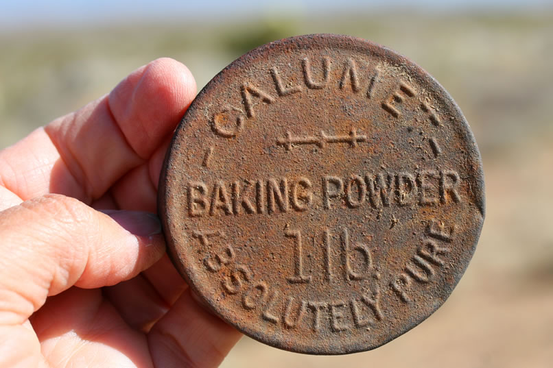 And lastly, we turn up a really nice lid to a baking powder tin.