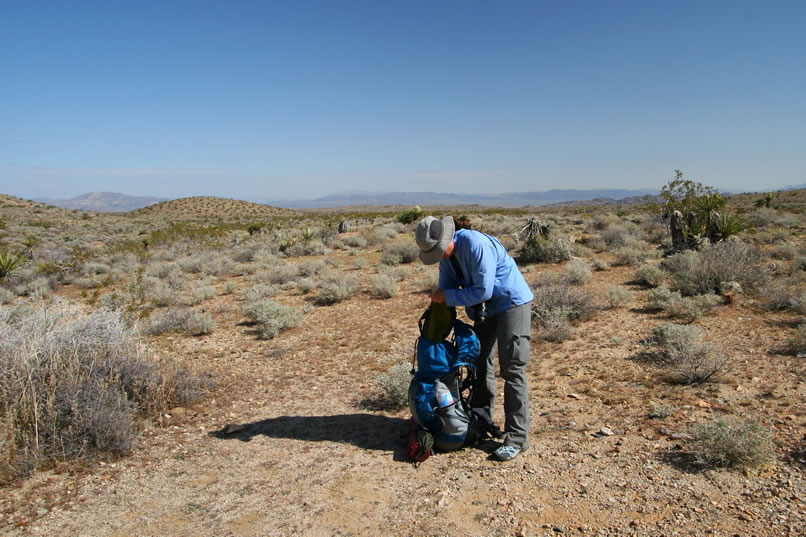 It only takes a few minutes to take down the tent and finish packing our backpacks and we're almost ready to hit the trail again.