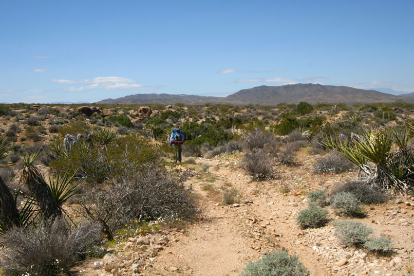 Once through the pass area we begin the long gentle downhill toward the campground.