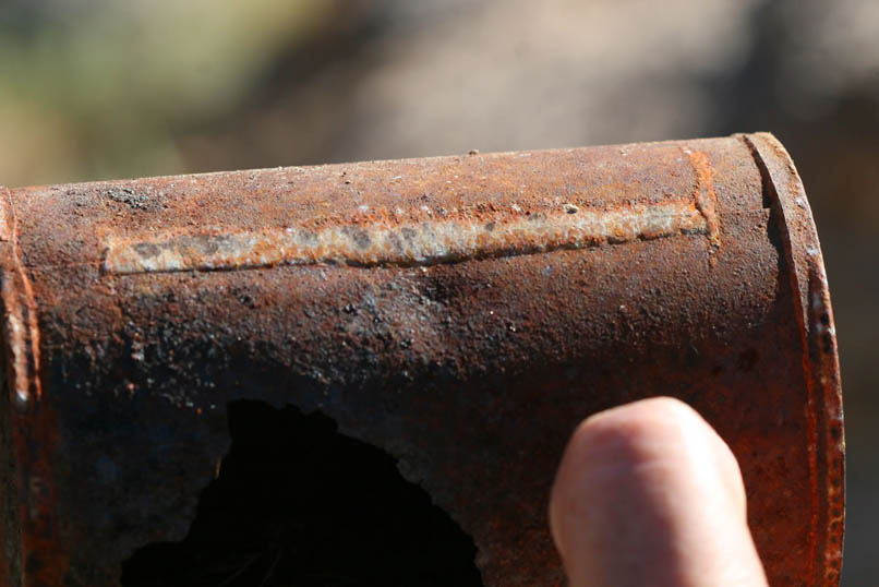 An old soldered can.