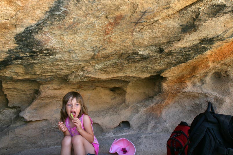 Kirsten, who proves to be a real trooper this morning, joins us all in a snack break.