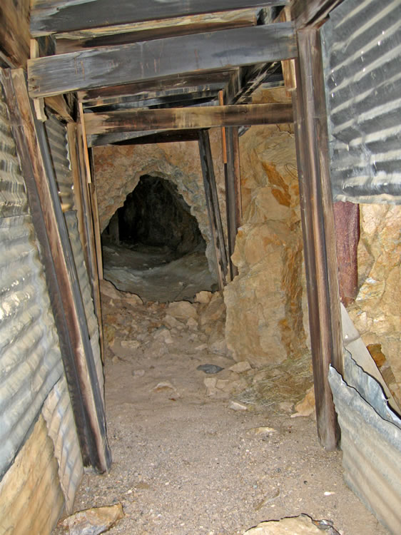 A look into one of the old tunnels.