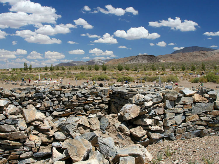 Some of these old walled sites are adjacent to the new cemetery, while the others are across the road near a collection of old stone foundations and walls.