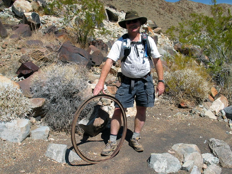 As we leave the mine, Lewis finds a hoop in the wash.